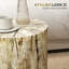 Table d'appoint décorative en bois avec finition grain de bois HOMcom