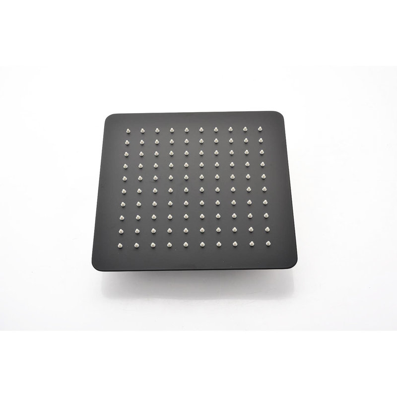 12" Shower - Dependable Bathroom Fixture Matte Black Ceiling Mount, Brass & Sus304, Enjoy Powerful Shower,, Matte Black