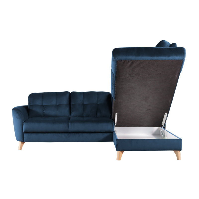 Hunnewell Sleeper Corner Sofa, Right Hand Facing, Navy