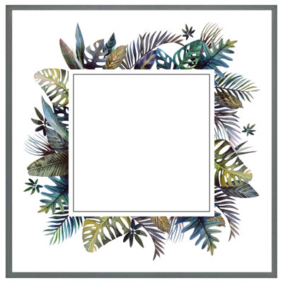 Addiline Square Tropical Border - Single Picture Frame Print