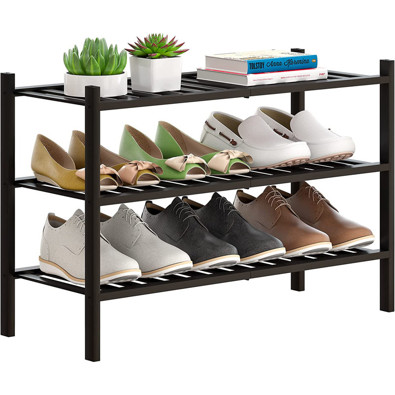 Range-chaussures 3 paires, Noir