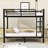 Metal Bunk Bed With Guardrails And Ladder-290090641-290090643