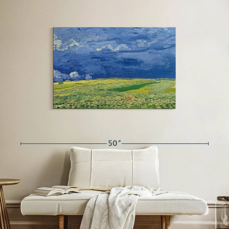 Wheatfields Under Thunderclouds, H 26 po x l 39 po