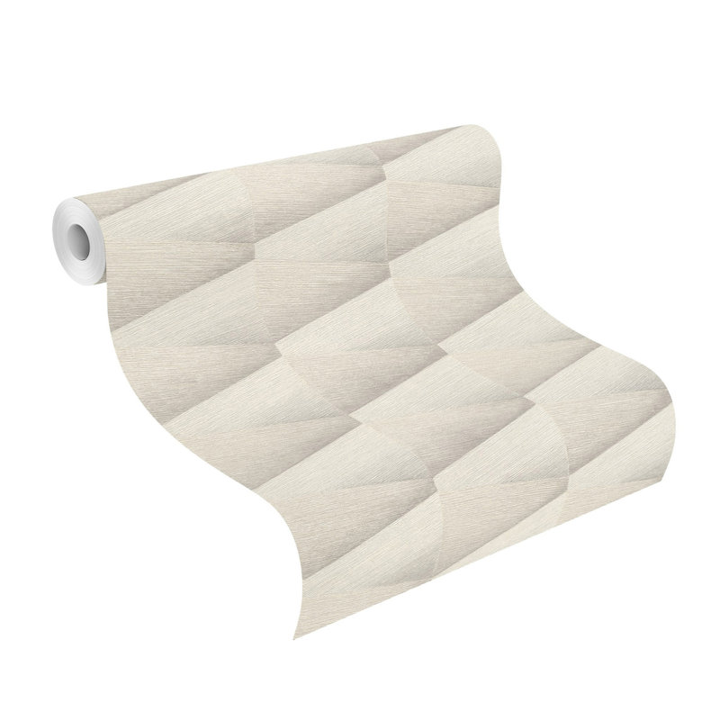 Rouleau de papier peint L 33 pi x l 20,9 po Stephanne, Gris clair