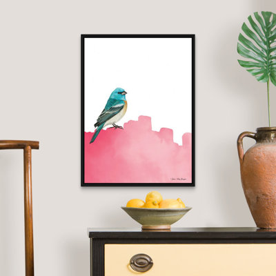 " Bird On Pink " Painting Print