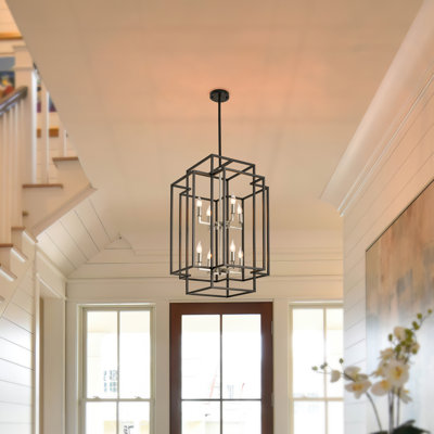 Lustre style campagnard 8 lumières