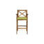 Tabourets de bar de patio en bois d'acacia durable, conception à dossier croisé moderne pour le divertissement à domicile
