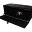 Banc de rangement rembourré en cuir brun de 18,5 po de hauteur, poignée avant à charnière, charnière simple pour plus de stabilité, rangement de 38,5 po de longueur, pieds de 2 po x 3,5 po, poids du produit 46 po, profondeur de 40 po, largeur de 17 po, 43 po