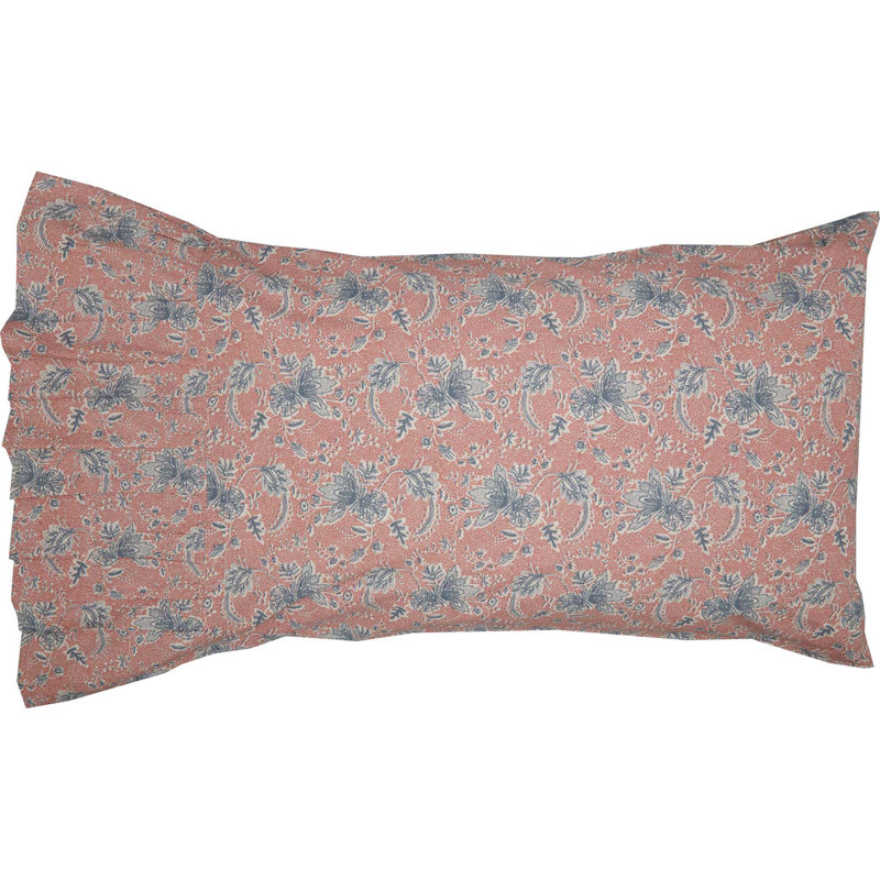  Taie d'oreiller 100% coton Floral, Taie d'oreiller de 21 po x 30 po