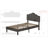 Upholstered Adjustable Headboard Twin Size Bed Set of 2-1141576612