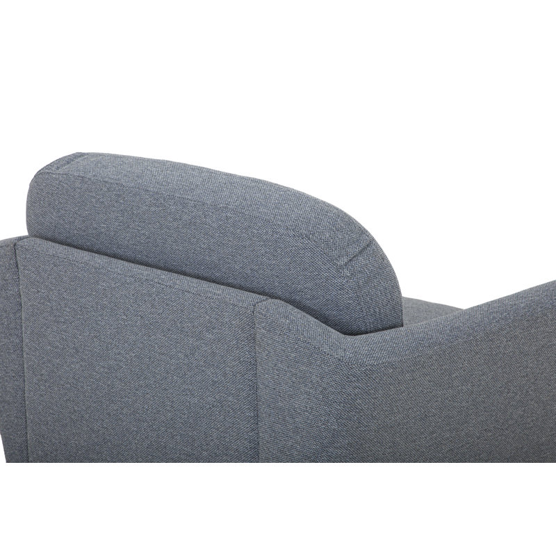 Tyndall Upholstered Armchair, Sky Blue Performance Basketweave