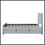 Lit plateforme tapissier simple en velours
