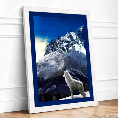 Wolf In Snow Scandinavian - Print