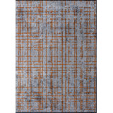 Rapture Orange/Gray Abstract Luxury Area Rug
