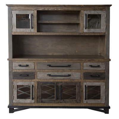 Greenview Rustic Farmhouse Loft Sideboard / Hutch