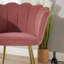 Bruning Scallop Velvet Barrel Accent Chair-1118672003