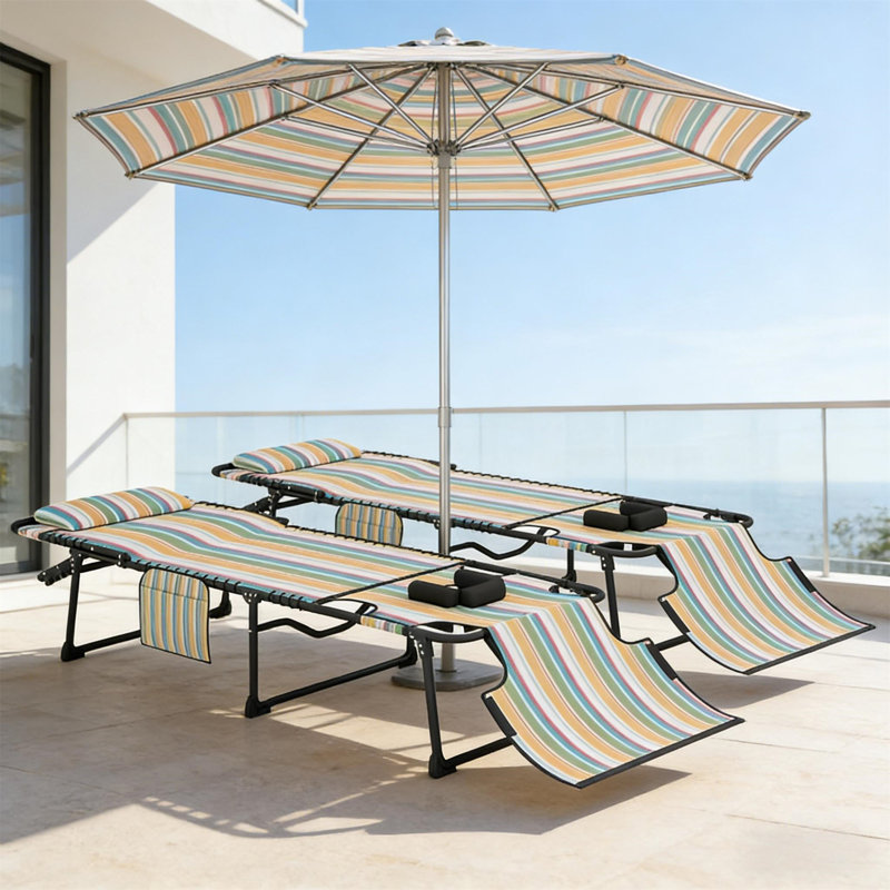 Méridienne Sun, Black/Rainbow Polyester