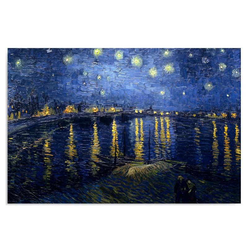 Starry Night Over The Rhône - No Frame Print on Canvas, 40cm H x 60cm W
