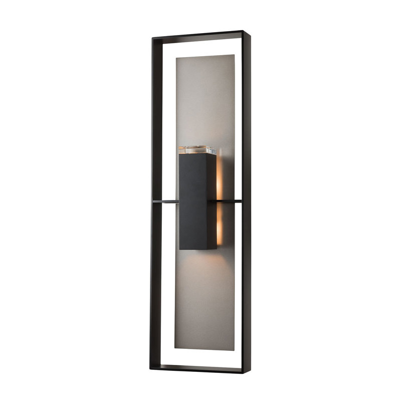 Aluminum Wall Light, 34" H x 10" W x 4.4" D, Oil Rubbed Bronze, Coastal Dark Smoke