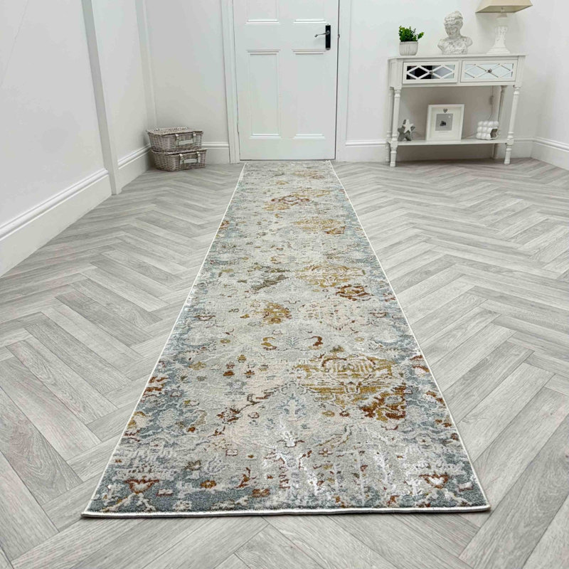 Abstract Area Rug, Rectangle 66 x 300 cm