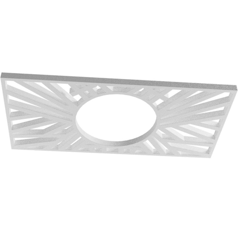Hoover Architectural Grade PVC Pierced Ceiling Medallion, 18"H x 36"W x 1" D, Unfinished