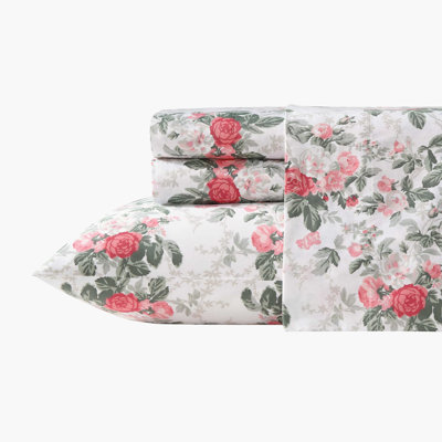 Laura Ashley Printed Cotton Sateen Deep Pocket Sheet Set