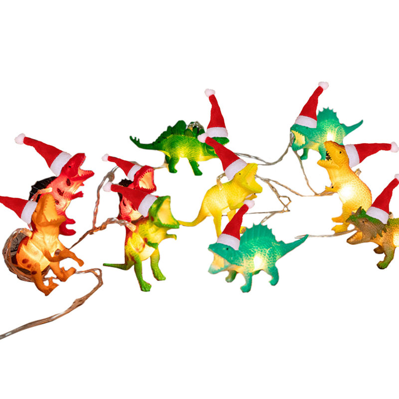 10 guirlandes de dinosaures à DEL guirlandes de Noël pour enfants