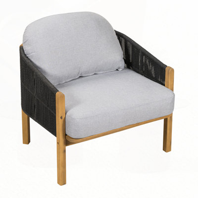Fauteuil club d'extérieur en bois