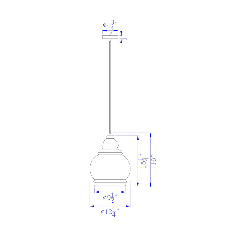 Gerlach 1 - Light Smokey Single Pendant
