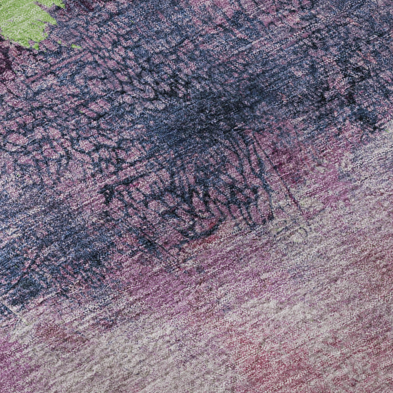 Premium Machine Washable Meidell AMF1716 Abstract Rug, Round 8'