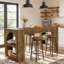 Îlot de cuisine de 63 po avec rangement, table pour îlot de cuisine avec grand comptoir