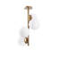 Élégant lustre doré, hauteur réglable, 12,6 po de diamètre x 20,9 po de hauteur | Corps en métal avec capuchon en verre | 4 x E27 de 40 W maximum | Certifié IP20 | Éclairage glamour et de style scandinave pour la décoration intérieure moderne