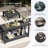 Rectangular Outdoor All-Weather Console Table,Black-110559033