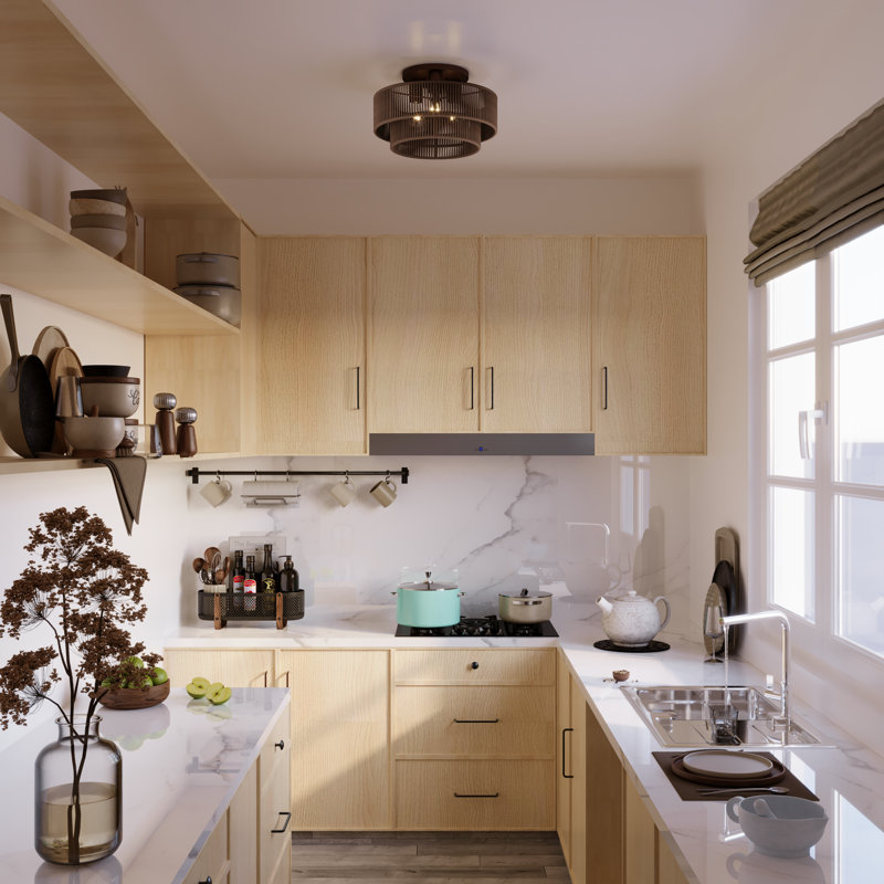 Acordia English Bronze Large Semi-flush, 9.25" H x 15" W x 15" D, Brown, Bronze