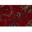 Tapis rouge unique en laine noué à la main de style années 1950 de 10 pi 1 po x 15 pi 11 po Lenice