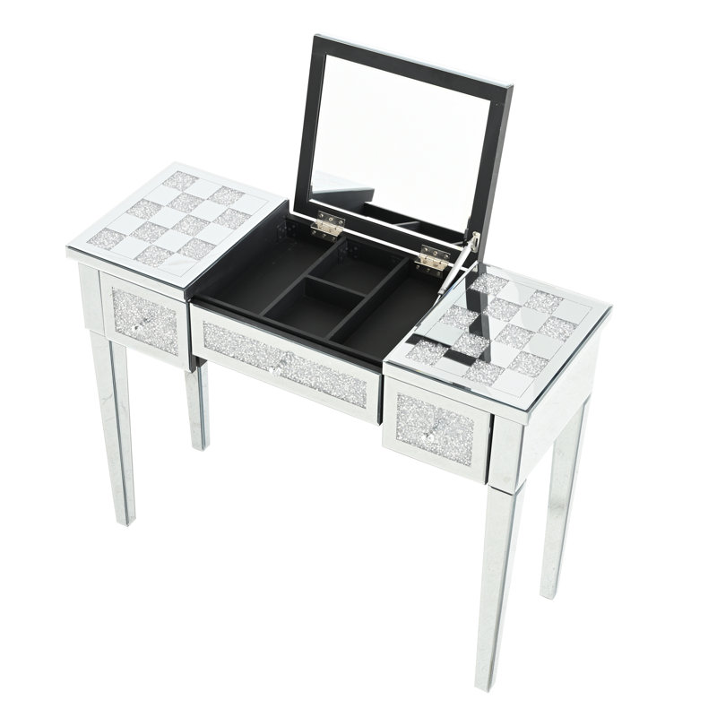 Mirrored Makeup Vanity Desk