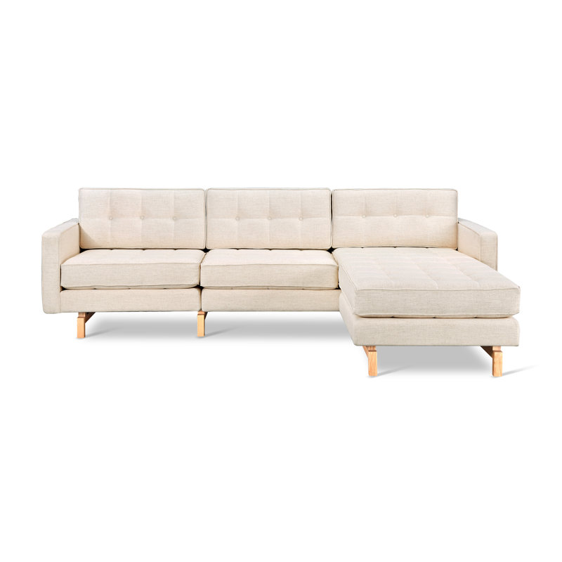 Jane 2 Bi-Sectional, Bayview Silver Performance Twill, Ash Natural