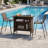 3-Piece All-Weather Outdoor Bar Bistro Set, 2 Bar Stools With Stable Non-Slip Footrest, 1 Bar Table With 2-Tier Storage Shelf, Rust-Proof Reinforced Frame Suitable For Patio Bar, Backyard-1253543680