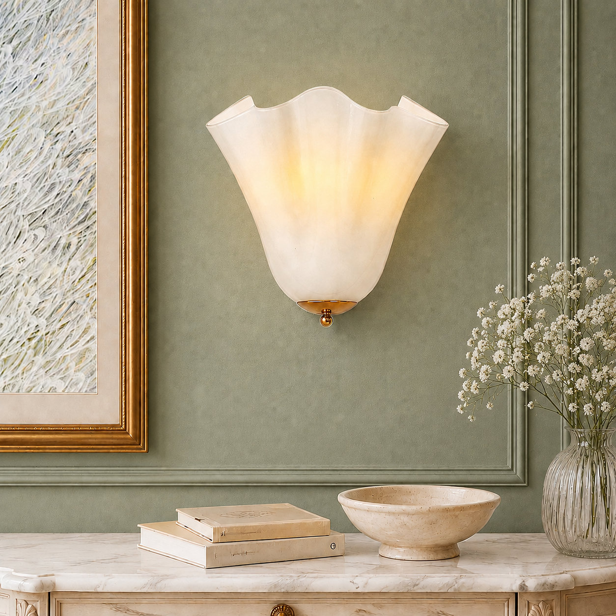Single Light Glass Dimmable Wallchiere
