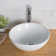 Ceramic Circular Vessel Bathroom Sink with Faucet