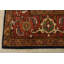 Tapis oriental rouge en laine noué à la main 7 pi 11 po x 9 pi 10 po Serapi