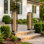 Freida Solar Wicker Floor Lamp Set