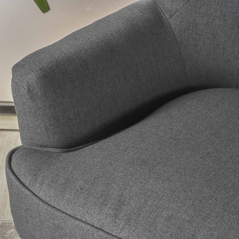 Lokendra Upholstered Armchair, Charcoal