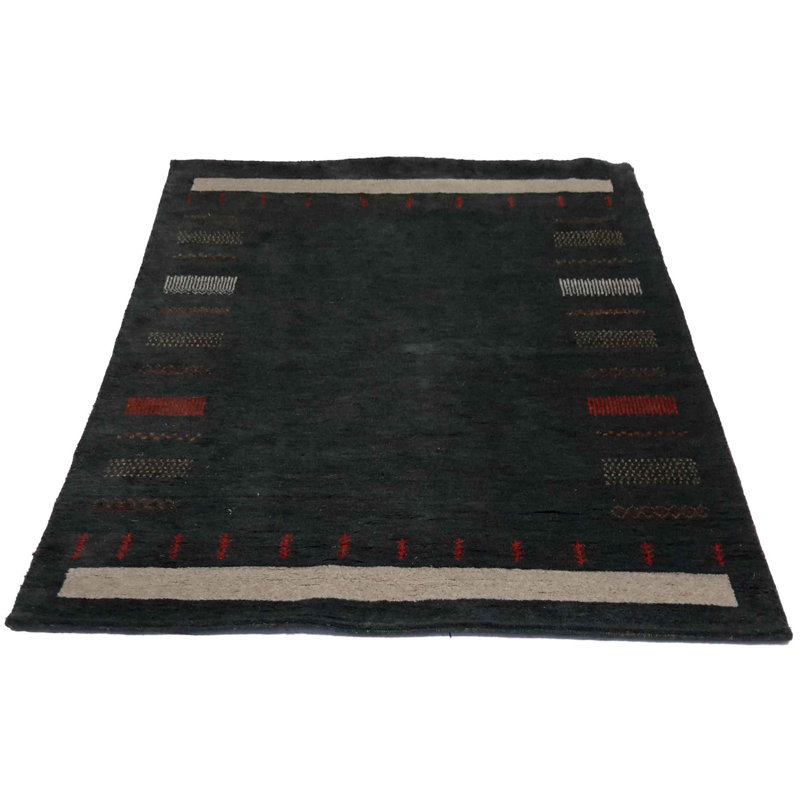 Canvello Hand Made Modern All Over Indo Gabbeh Rug - 5'7'' X 8'0''