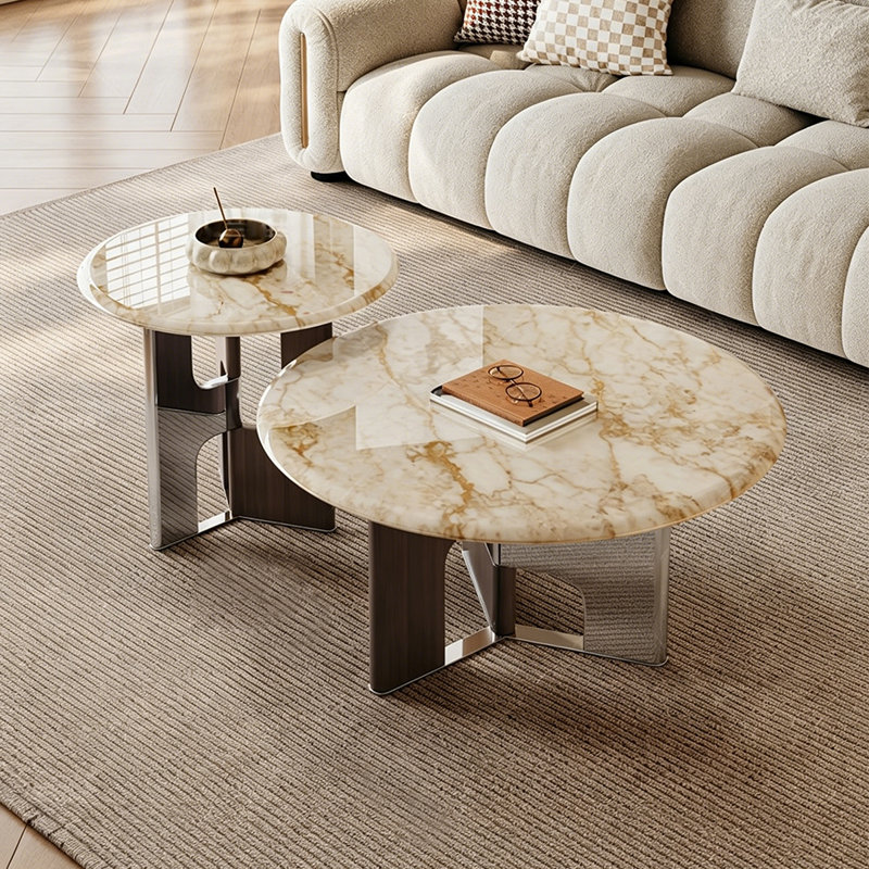 Ensemble de tables basses et tables rondes Natural Luxury
