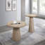 Table basse ronde de style contemporain avec piédestal en forme de cône-1857690576