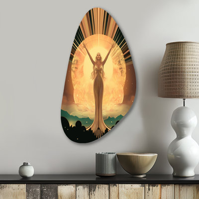 Glorious Art Nouveau Celebration - art mural asymétrique en métal femme