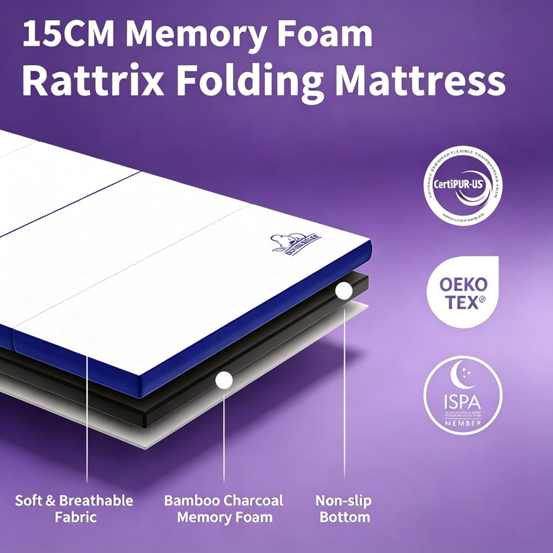 Rattrix Foam Mattress, 15 cm, Double