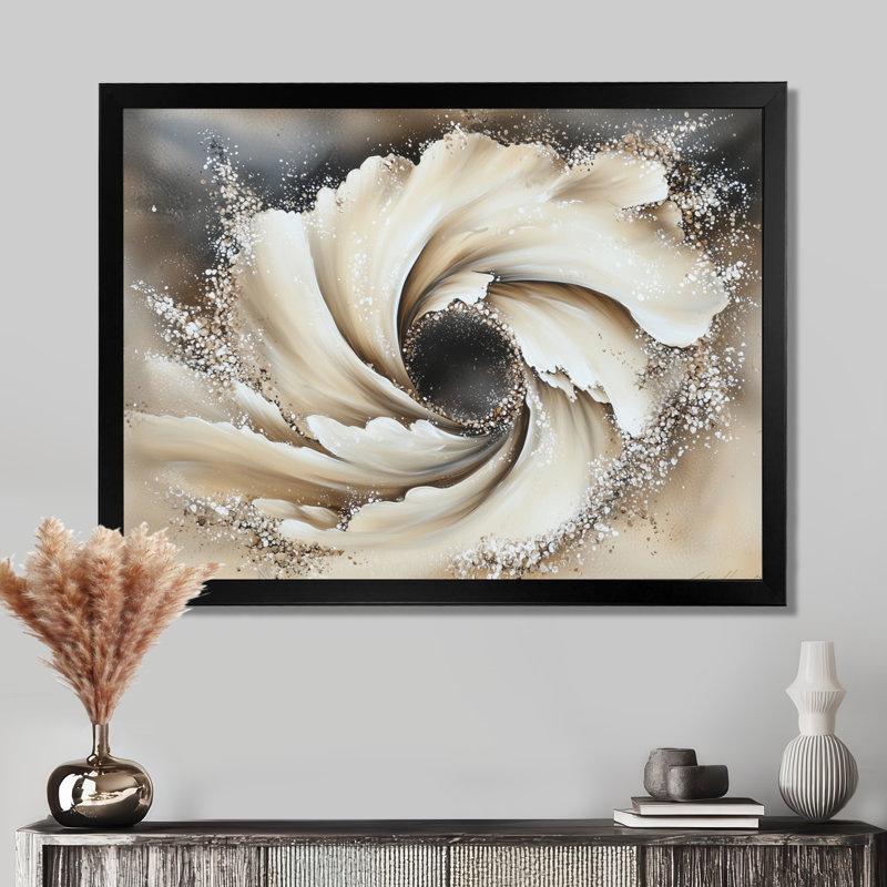 Celestial Vortex Of Illusion - impression sur toile bord de mer, H 24 po x l 32 po, Noir