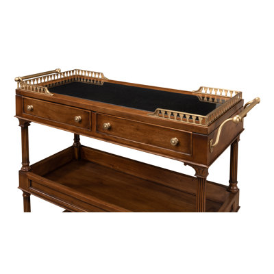 Capital Serving Cart Fruitwood Finish